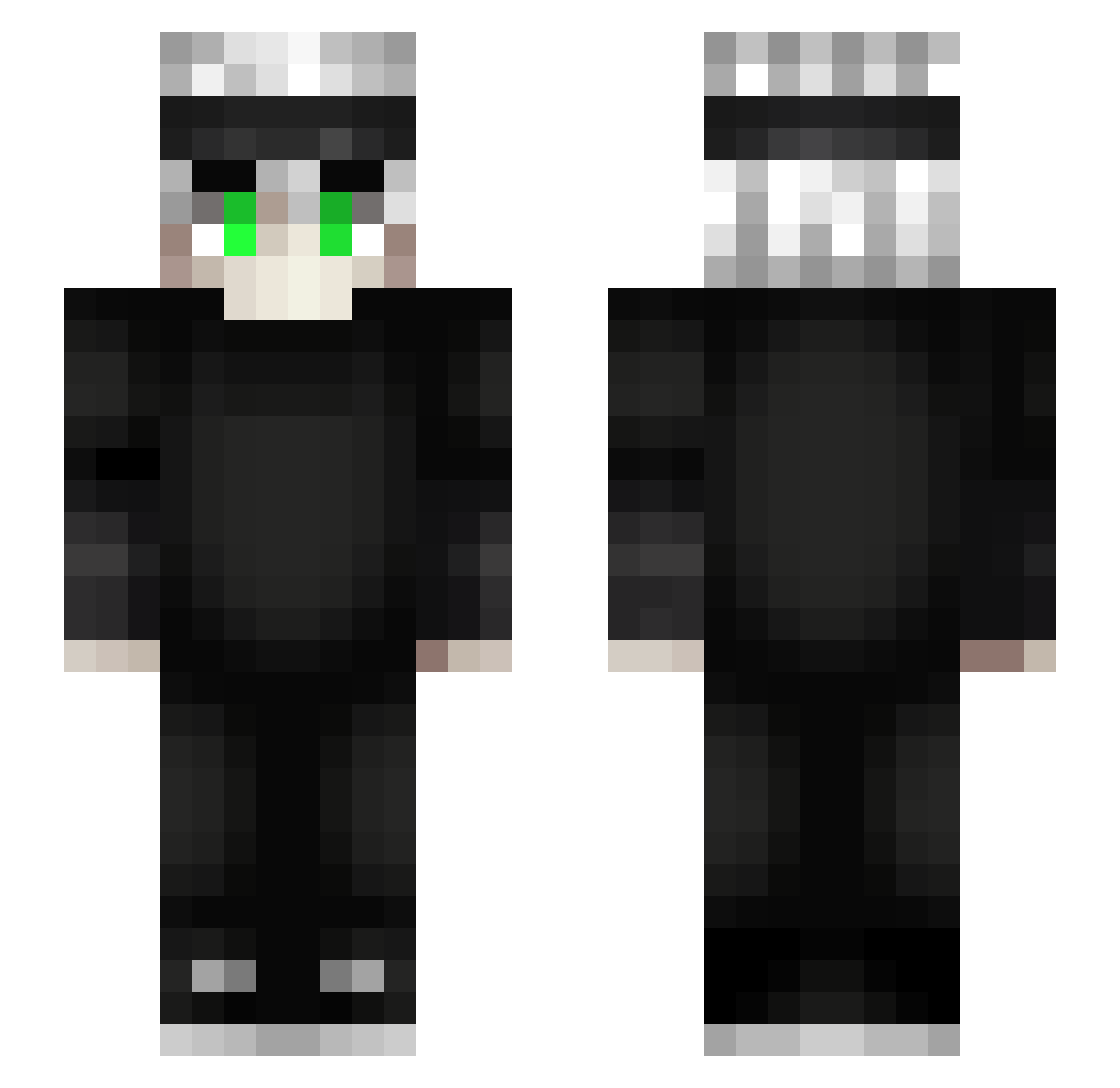 Wolshi Minecraft skin, front and back view