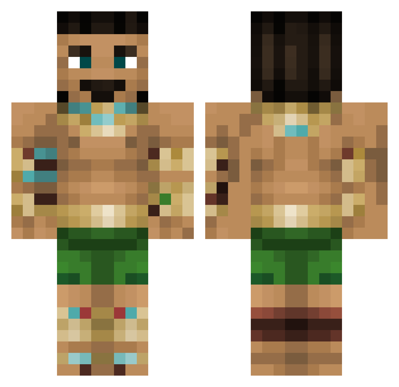 Palit925 Minecraft skin, front and back view