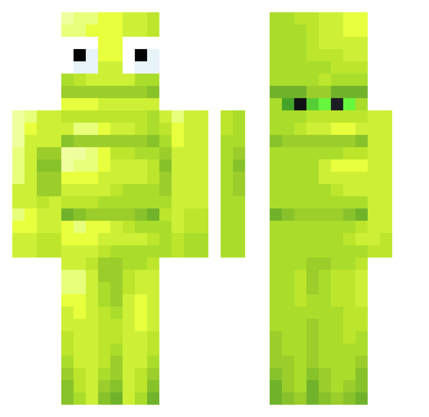 KaineKjin Minecraft skin, front and back view