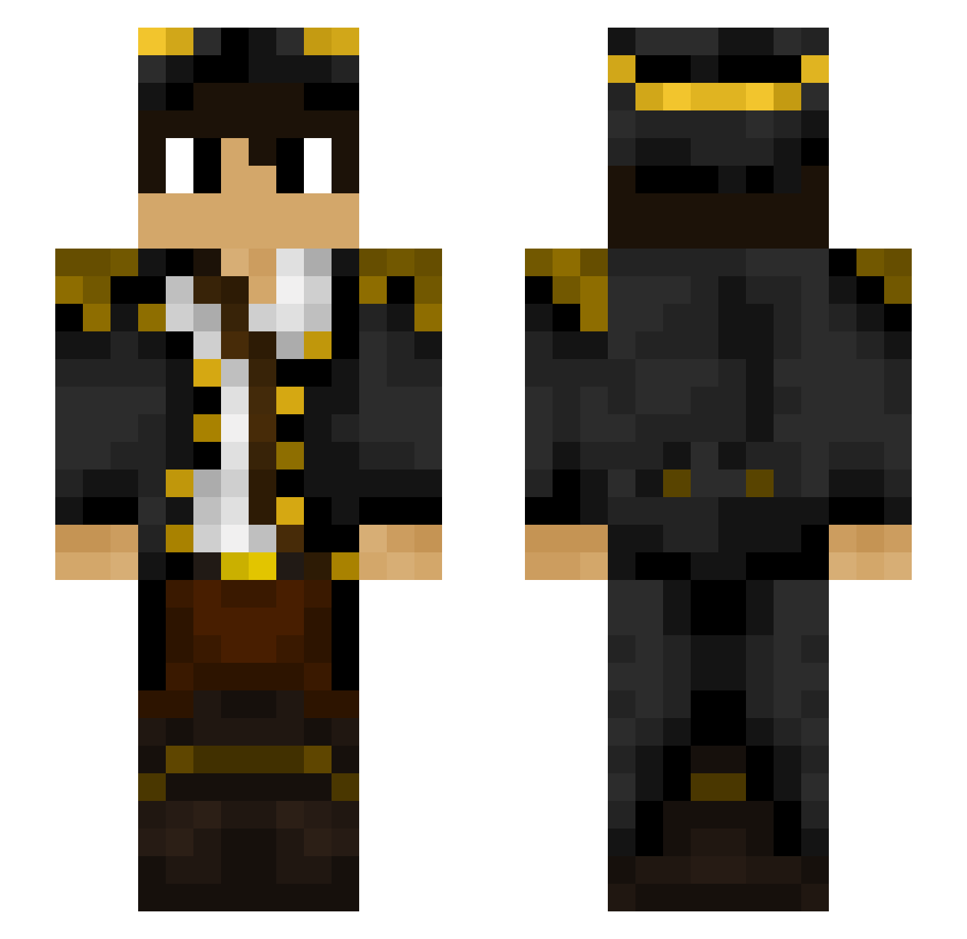 CPatelCLT Minecraft skin, front and back view