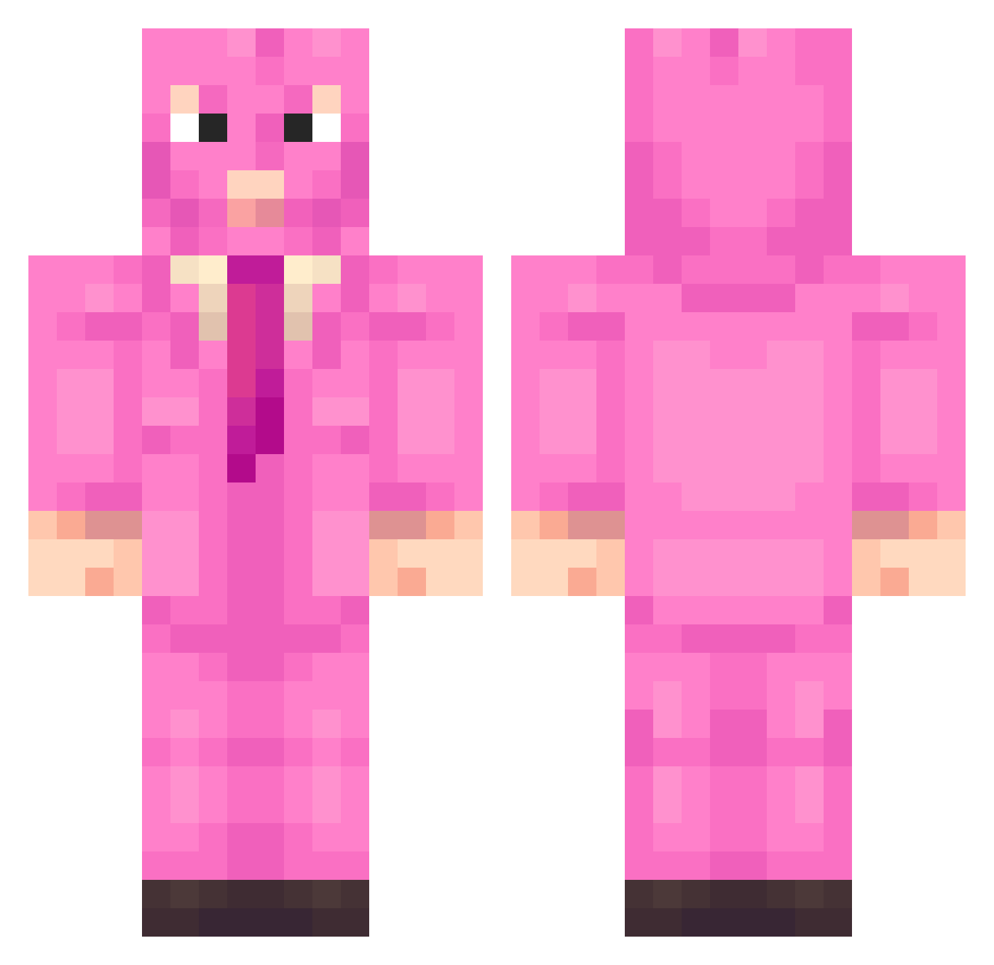 balayeur Minecraft skin, front and back view