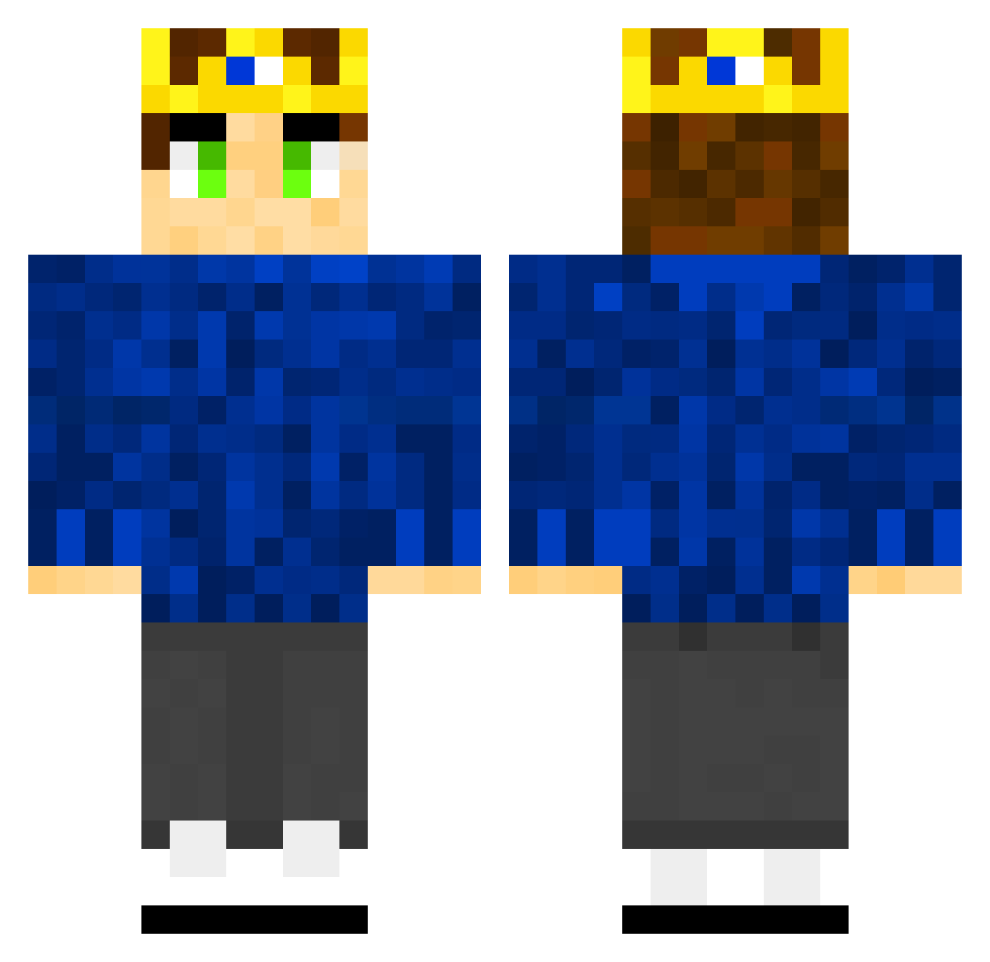 KillerSwag170 Minecraft skin, front and back view