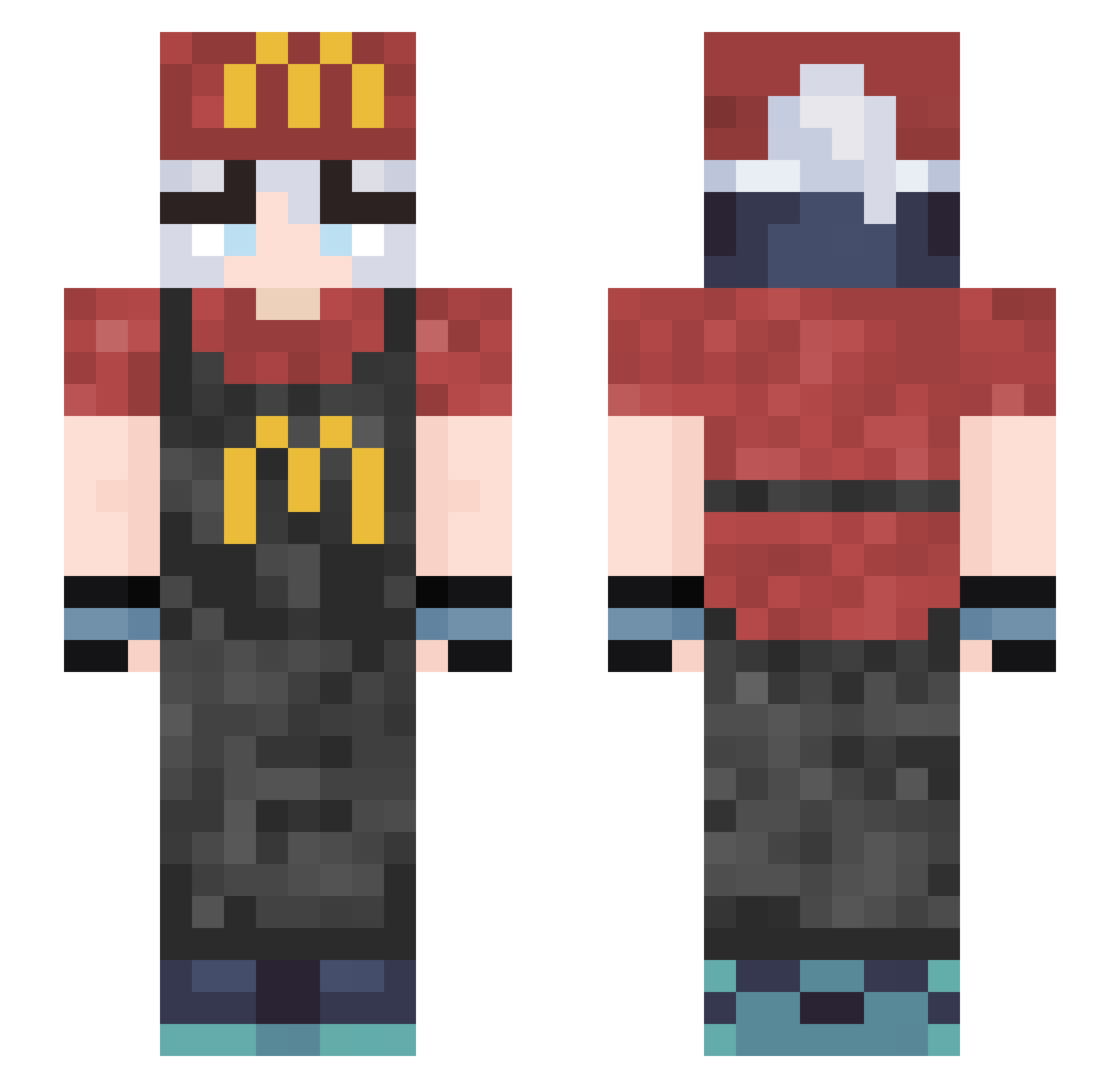 burgercat26 Minecraft skin, front and back view