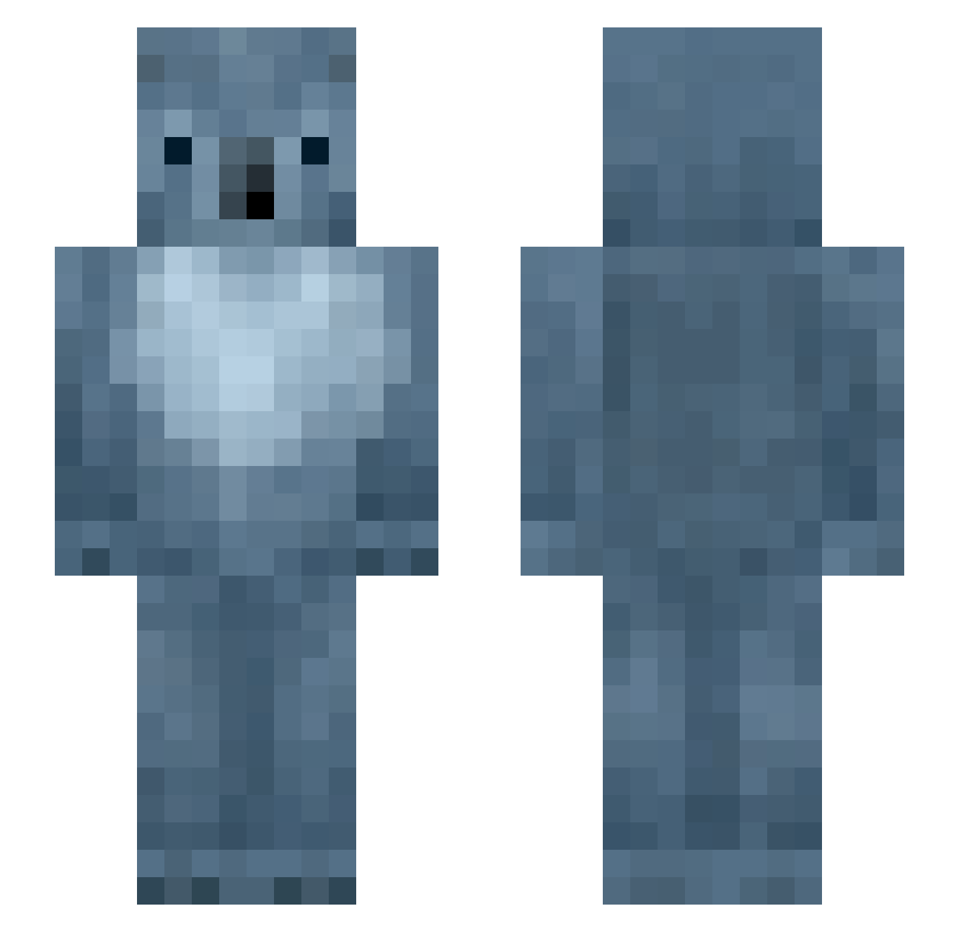 karina_eu_te_amo Minecraft skin, front and back view