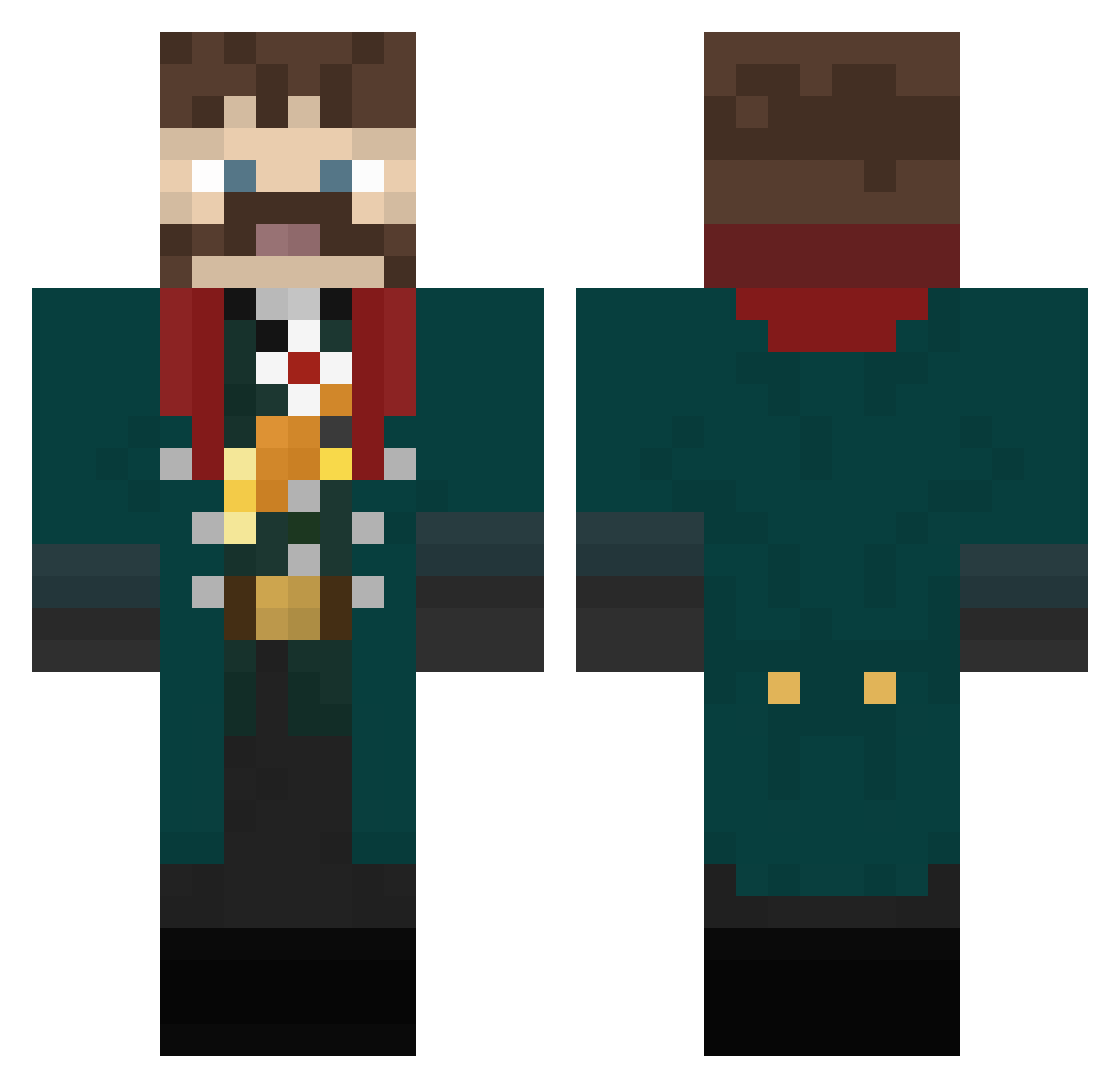 GodyXpert Minecraft skin, front and back view