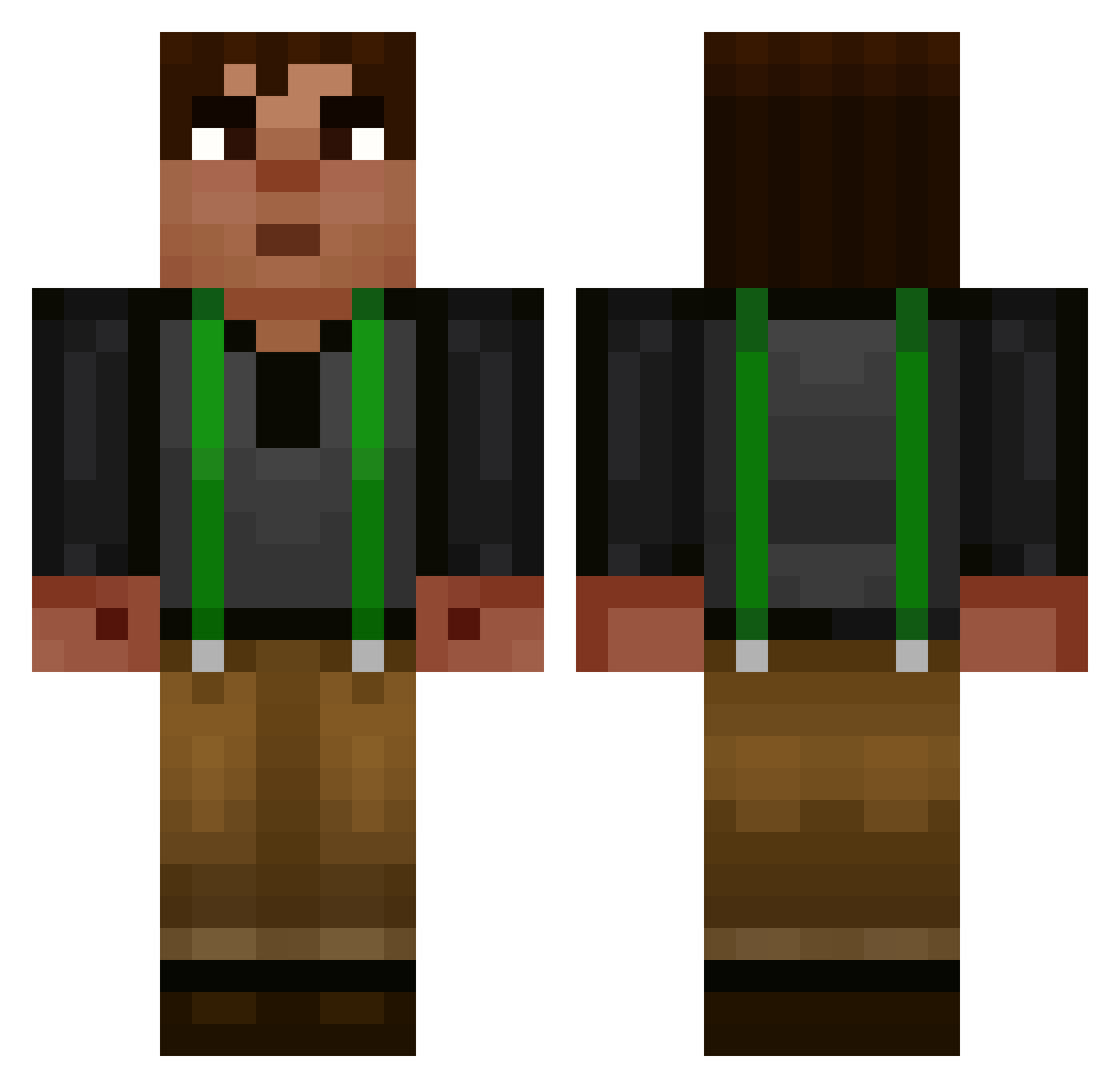 Ultimasaurus98 Minecraft skin, front and back view