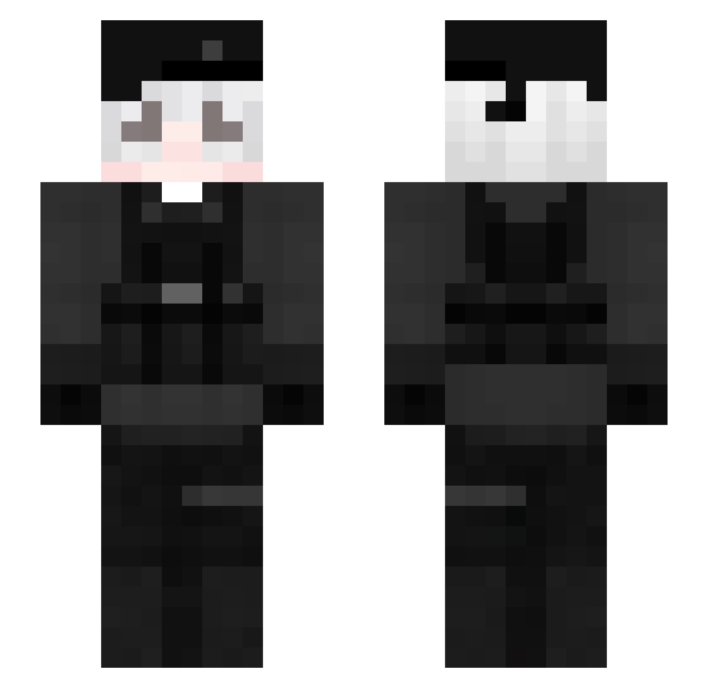 zvxxq Minecraft skin, front and back view