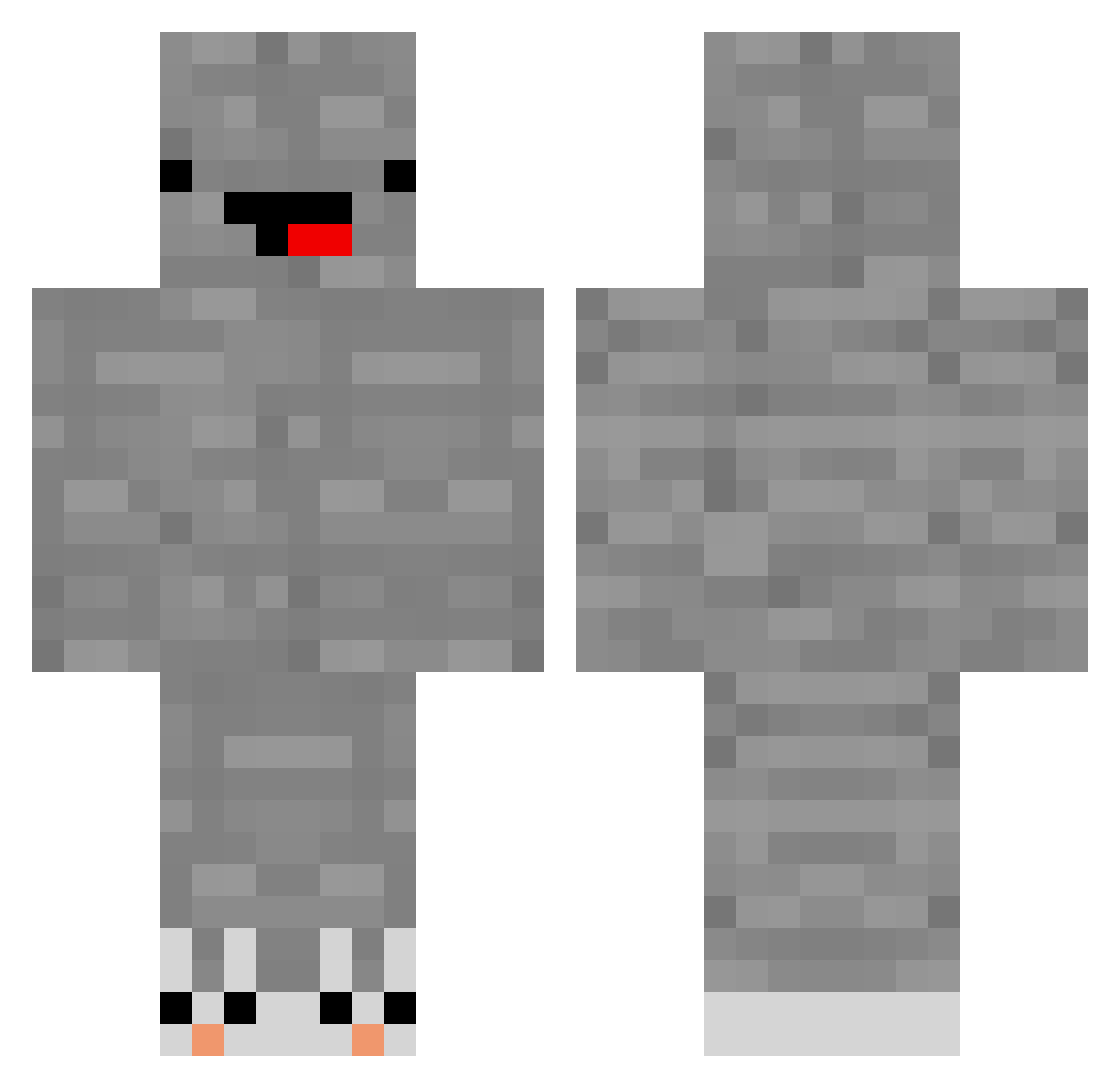 Ruiterappeltaart Minecraft skin, front and back view