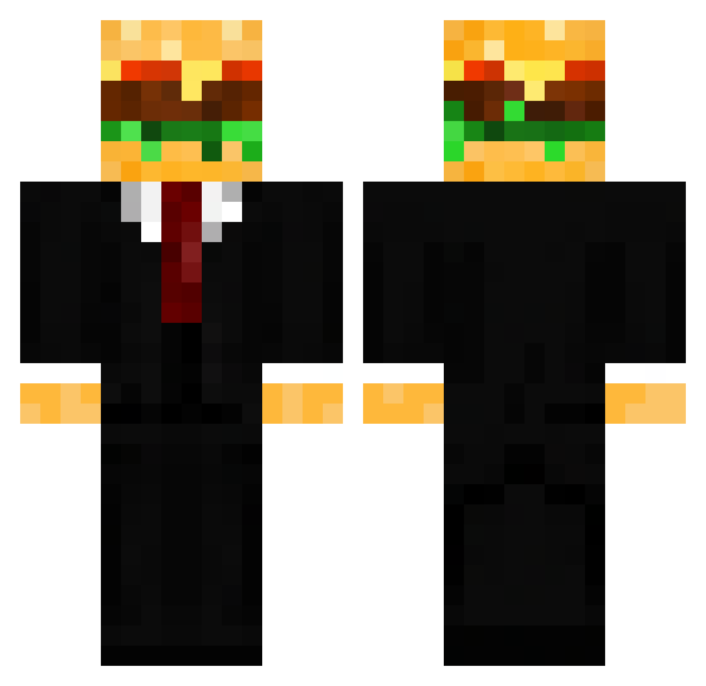 Koujo_12 Minecraft skin, front and back view