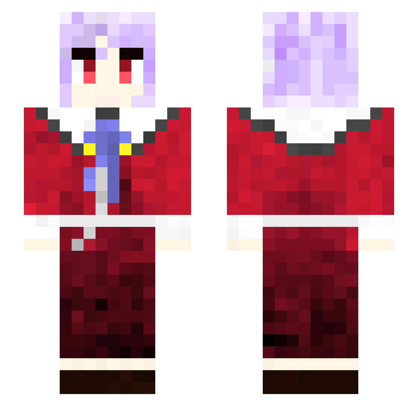 Lin_0414 Minecraft skin, front and back view