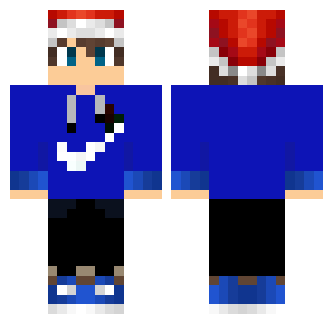exePL Minecraft skin, front and back view