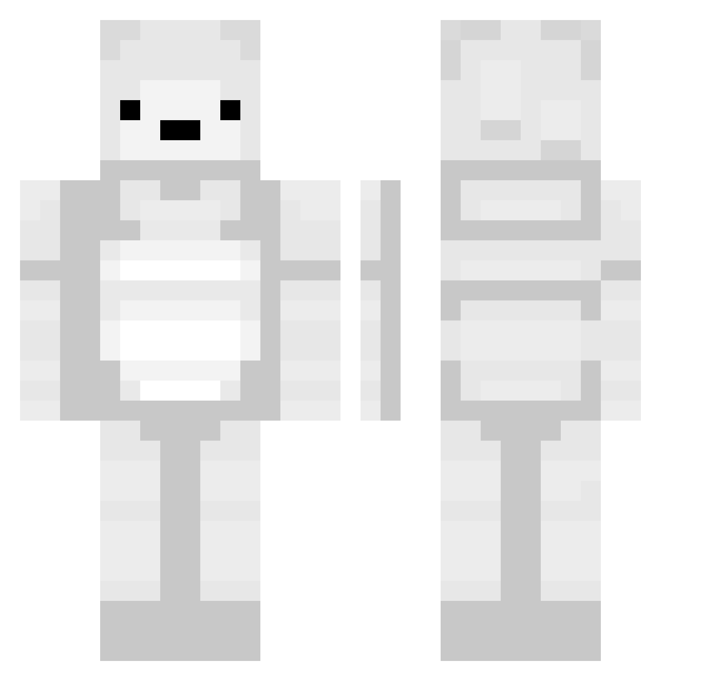 chillyseaotter Minecraft skin, front and back view