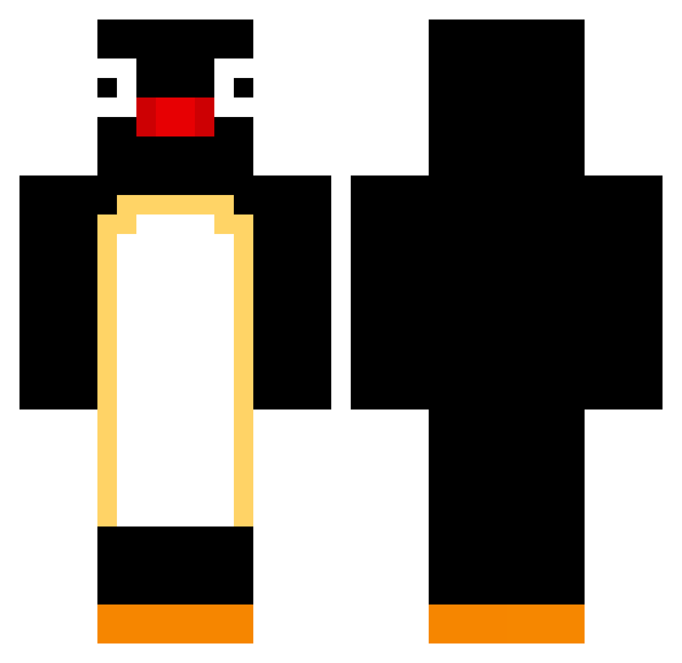 OSIRIS2024 Minecraft skin, front and back view