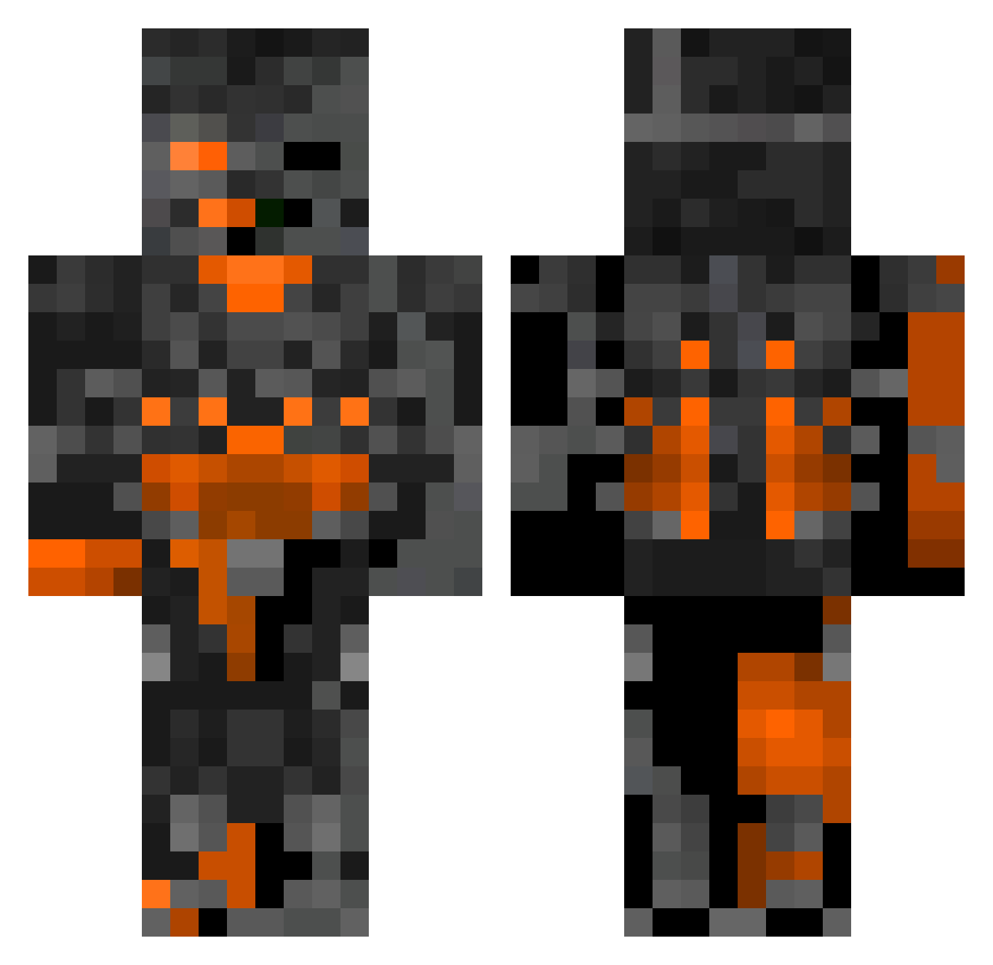 btterdlightning Minecraft skin, front and back view