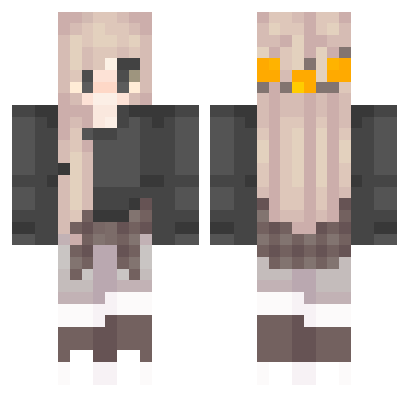 Hot_Choco15 Minecraft skin, front and back view