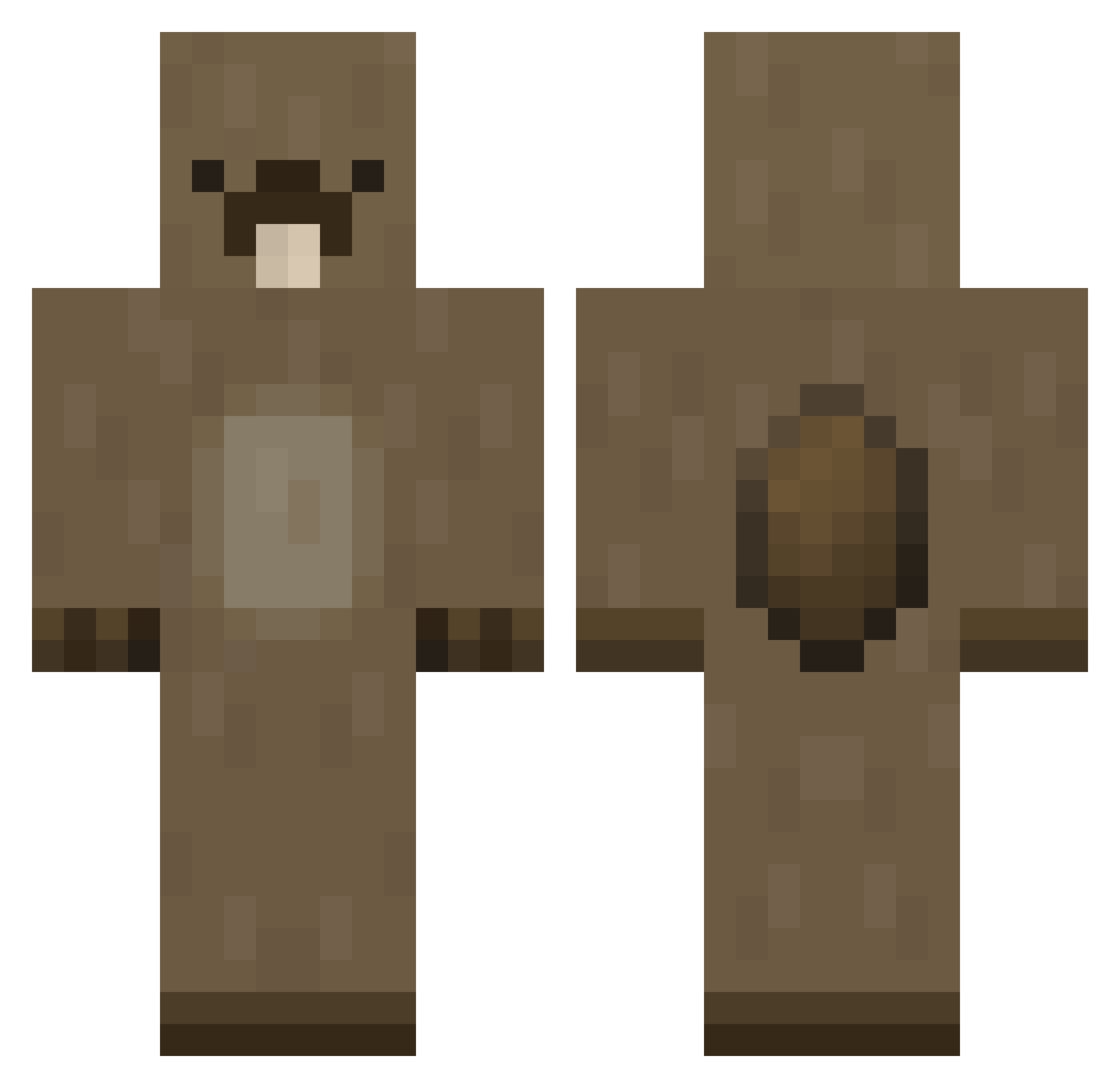 Chunkyderek Minecraft skin, front and back view