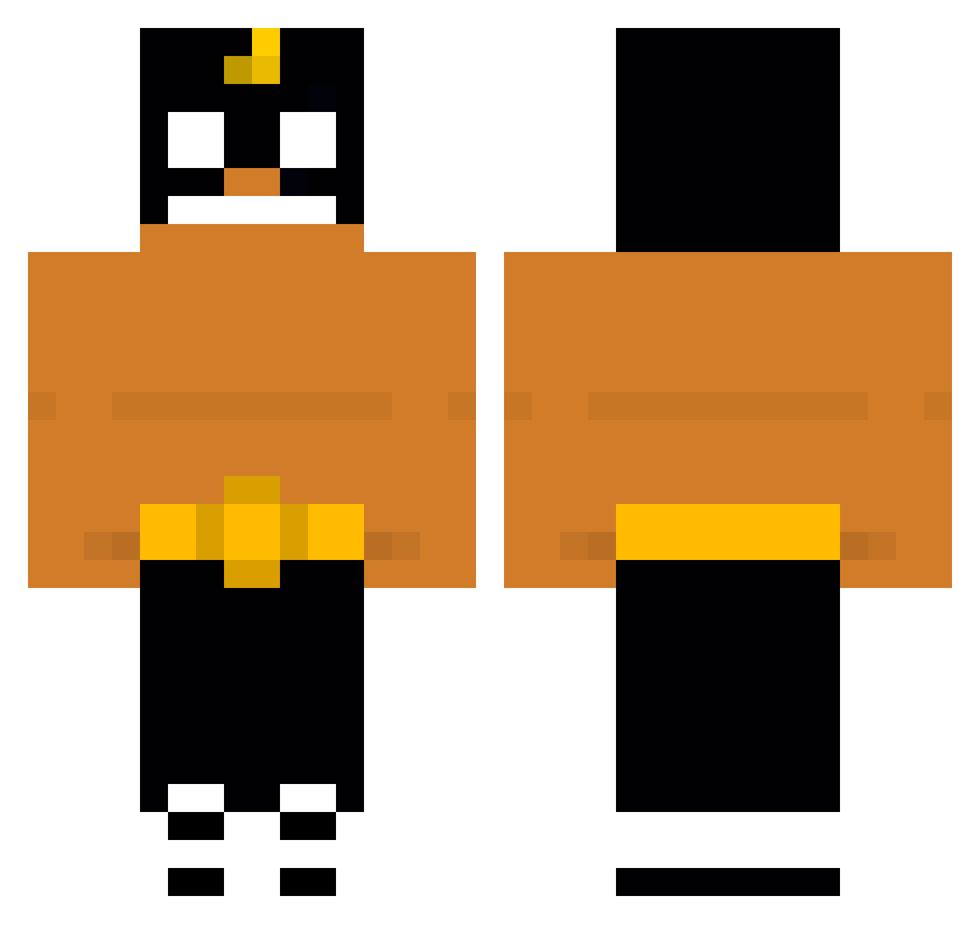 Wr1pe Minecraft skin, front and back view