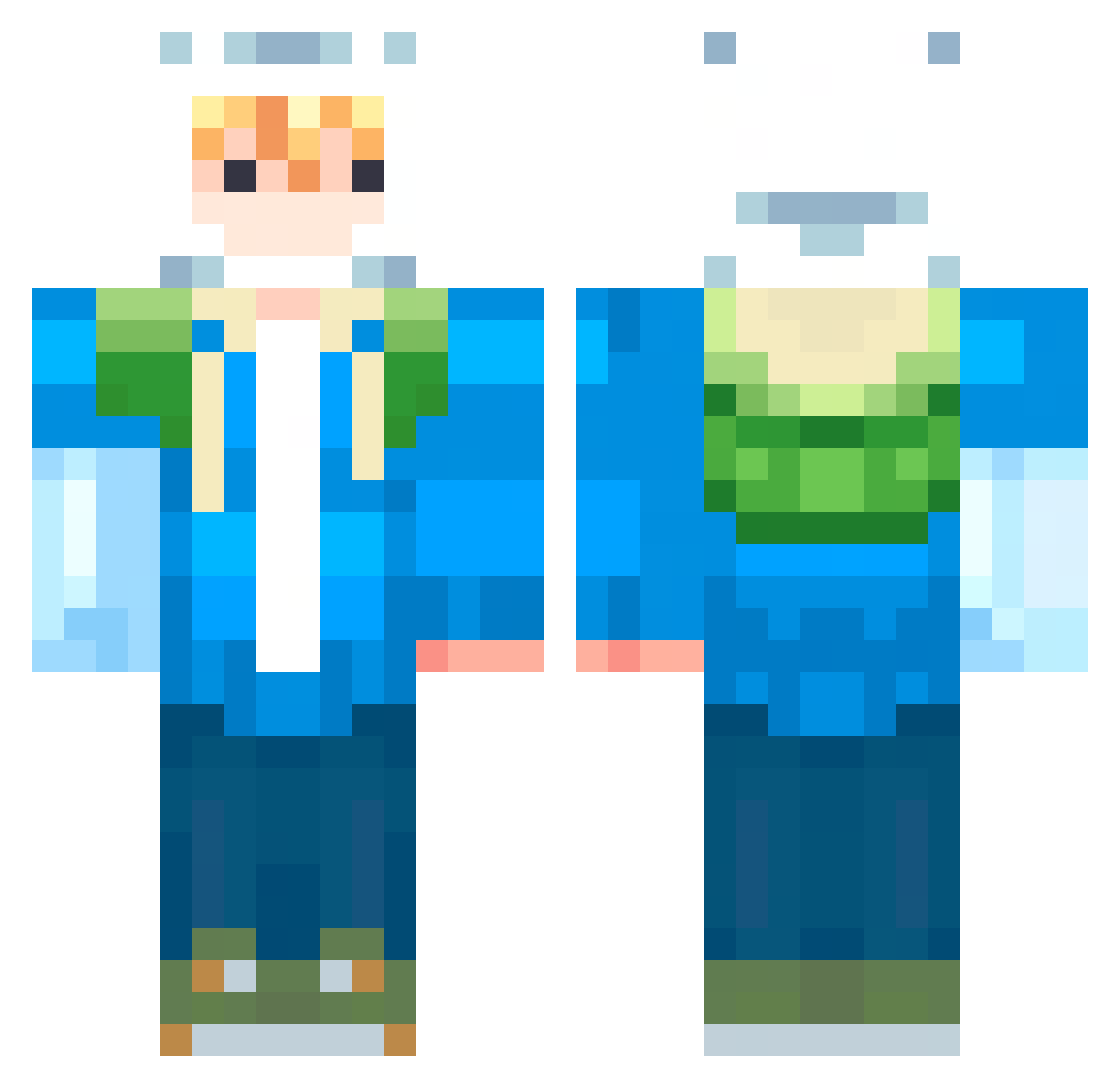 LATES15 Minecraft skin, front and back view