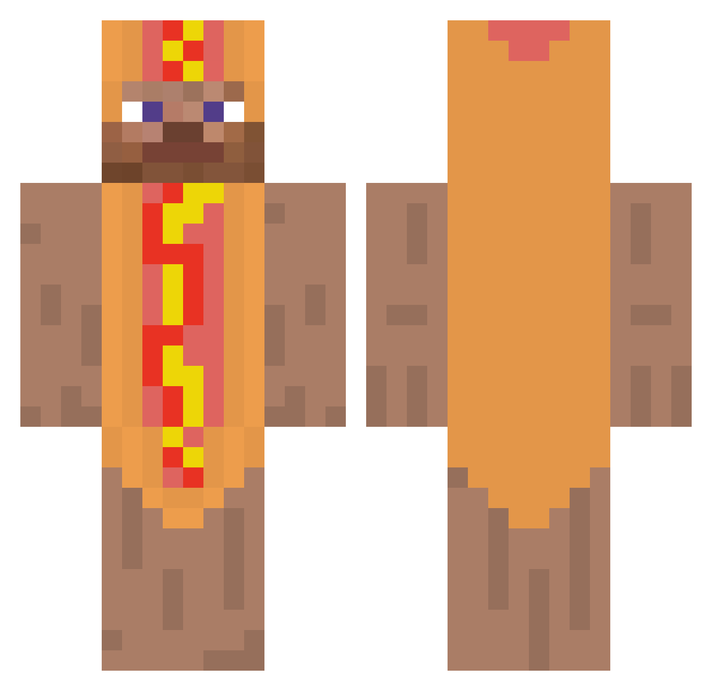Kballer_ Minecraft skin, front and back view