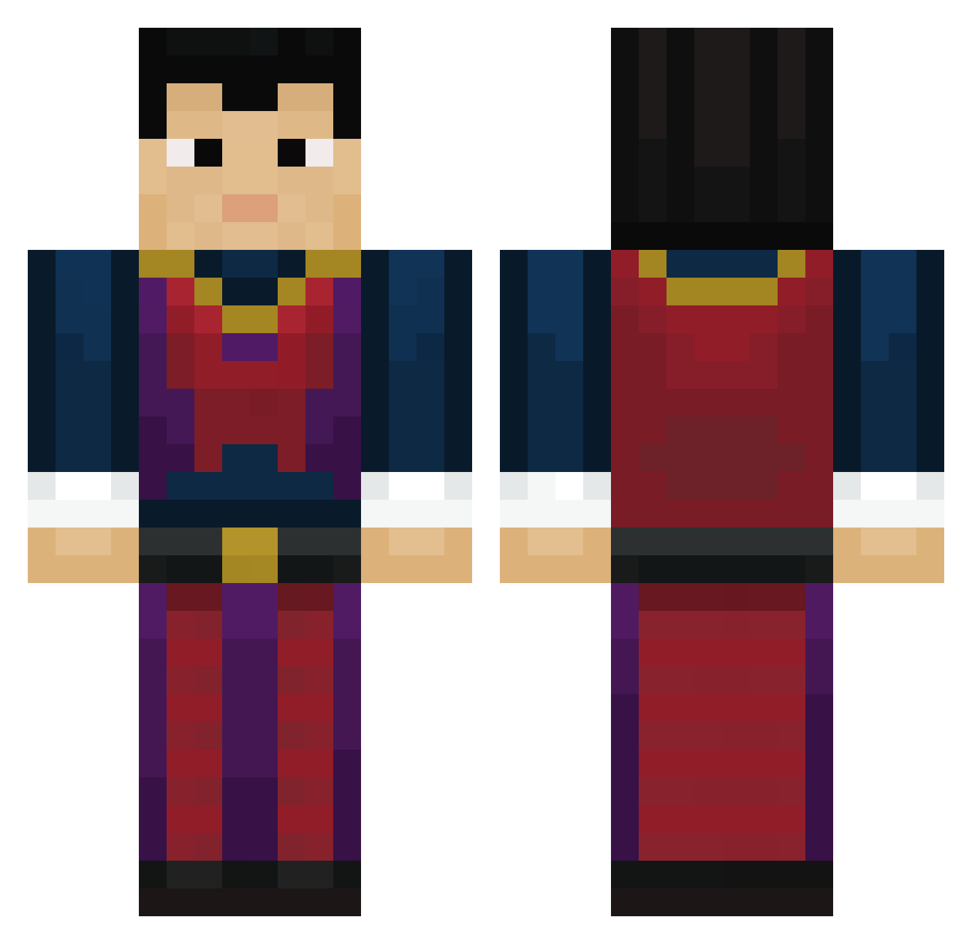 TheJacobParable Minecraft skin, front and back view