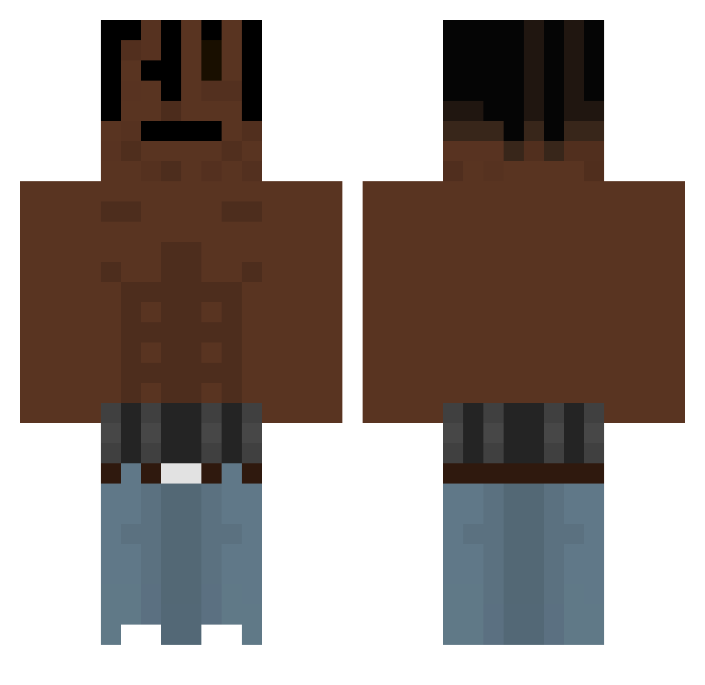 szeettc Minecraft skin, front and back view