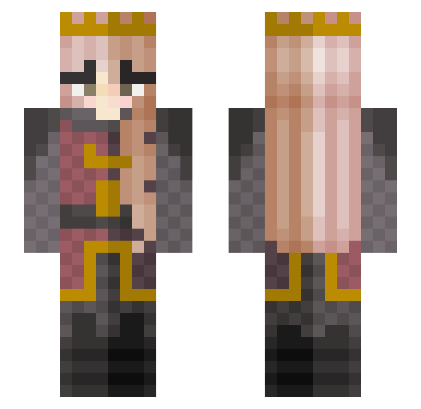 Madame_madal Minecraft skin, front and back view