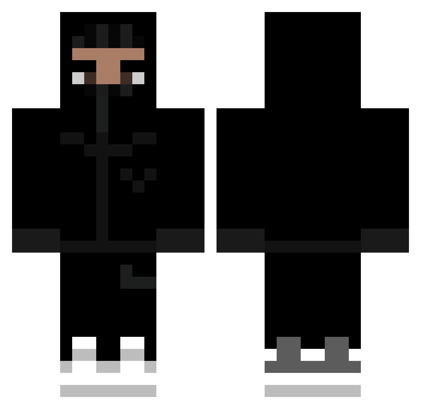 salchiiii Minecraft skin, front and back view