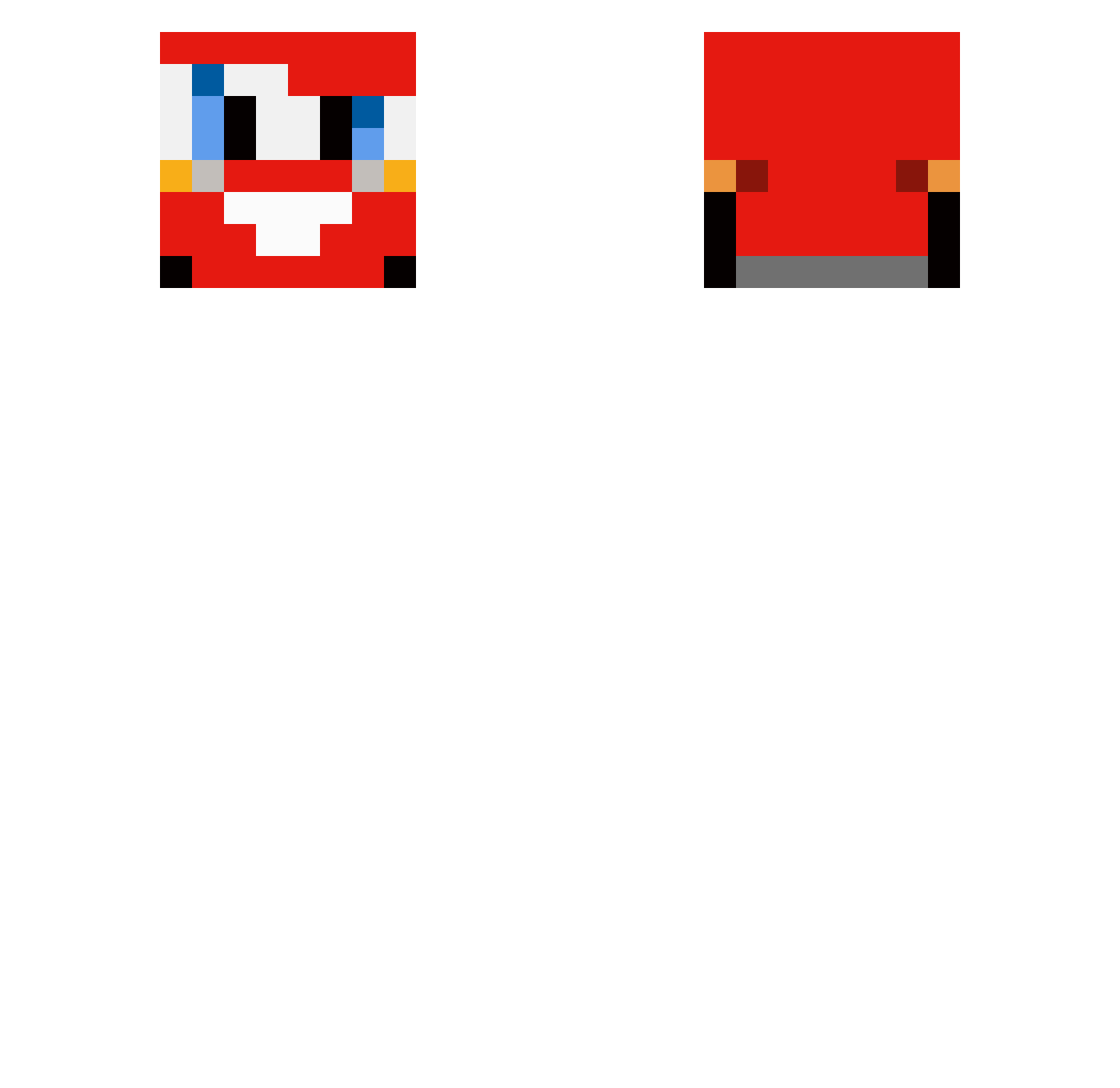 OnichannUwU Minecraft skin, front and back view