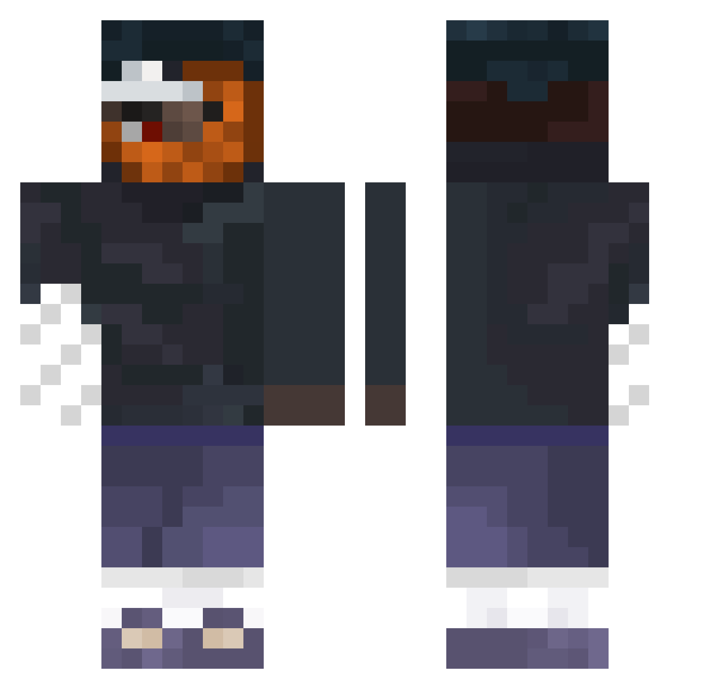 SeaklicitsnotJ Minecraft skin, front and back view