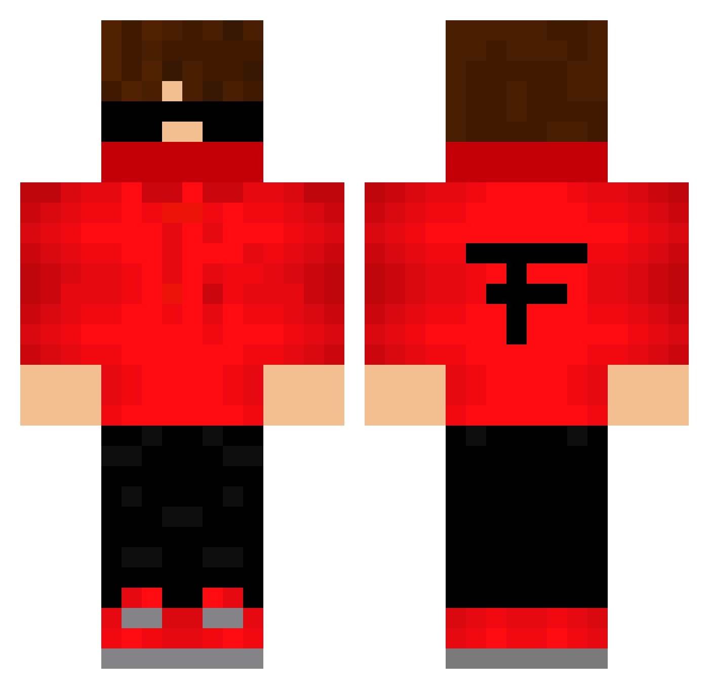 Greaturtle Minecraft skin, front and back view