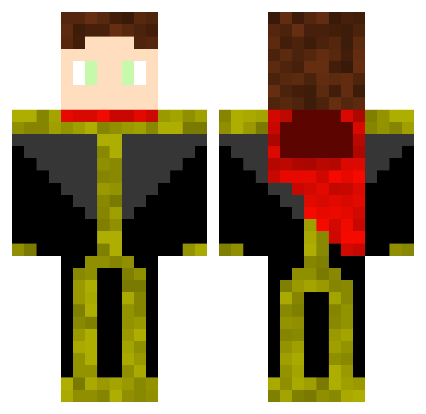 SpecterKnight Minecraft skin, front and back view