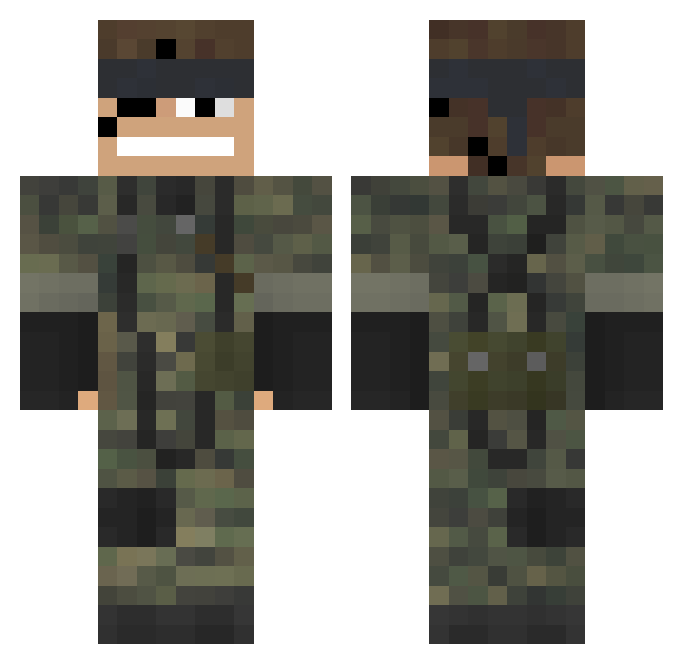 Natdawg567 Minecraft skin, front and back view