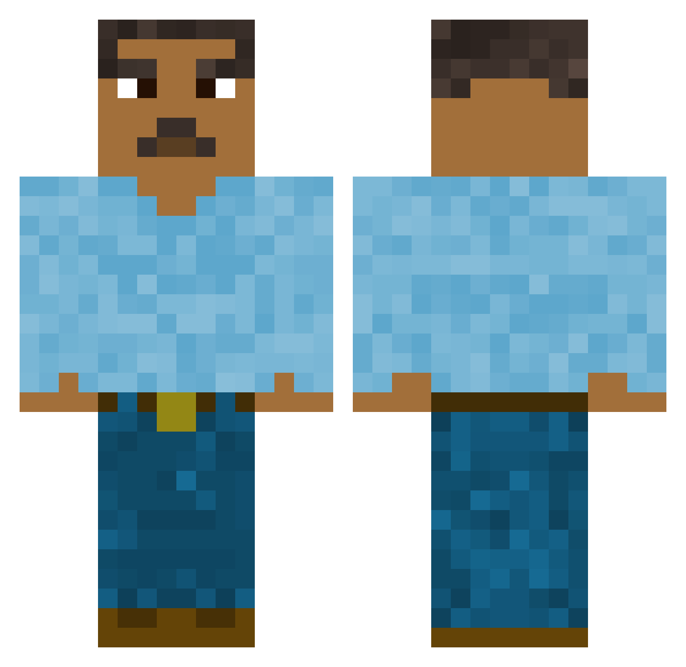 edistedi Minecraft skin, front and back view