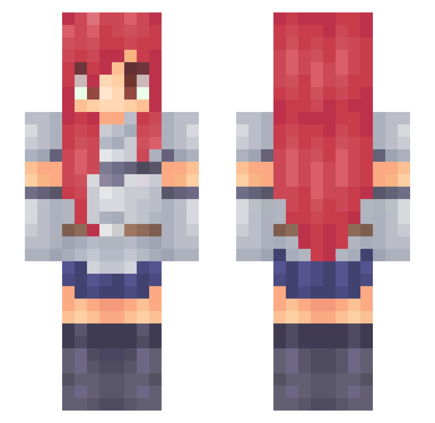 seishrooms Minecraft skin, front and back view