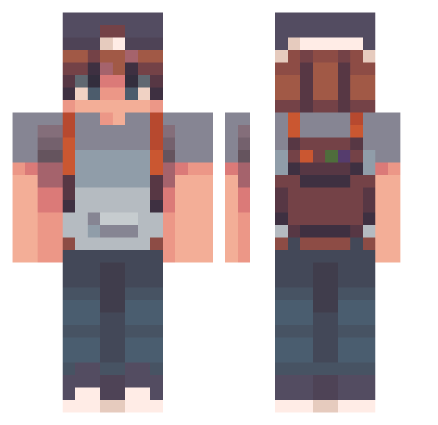 Burnt_Toast09 Minecraft skin, front and back view