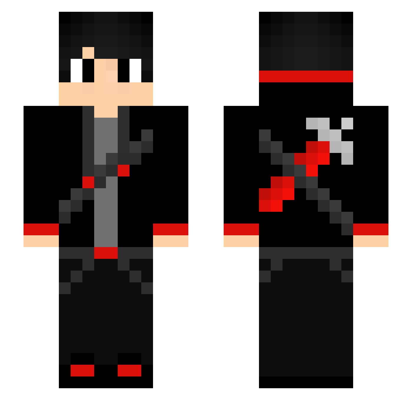 Shadow87x Minecraft skin, front and back view