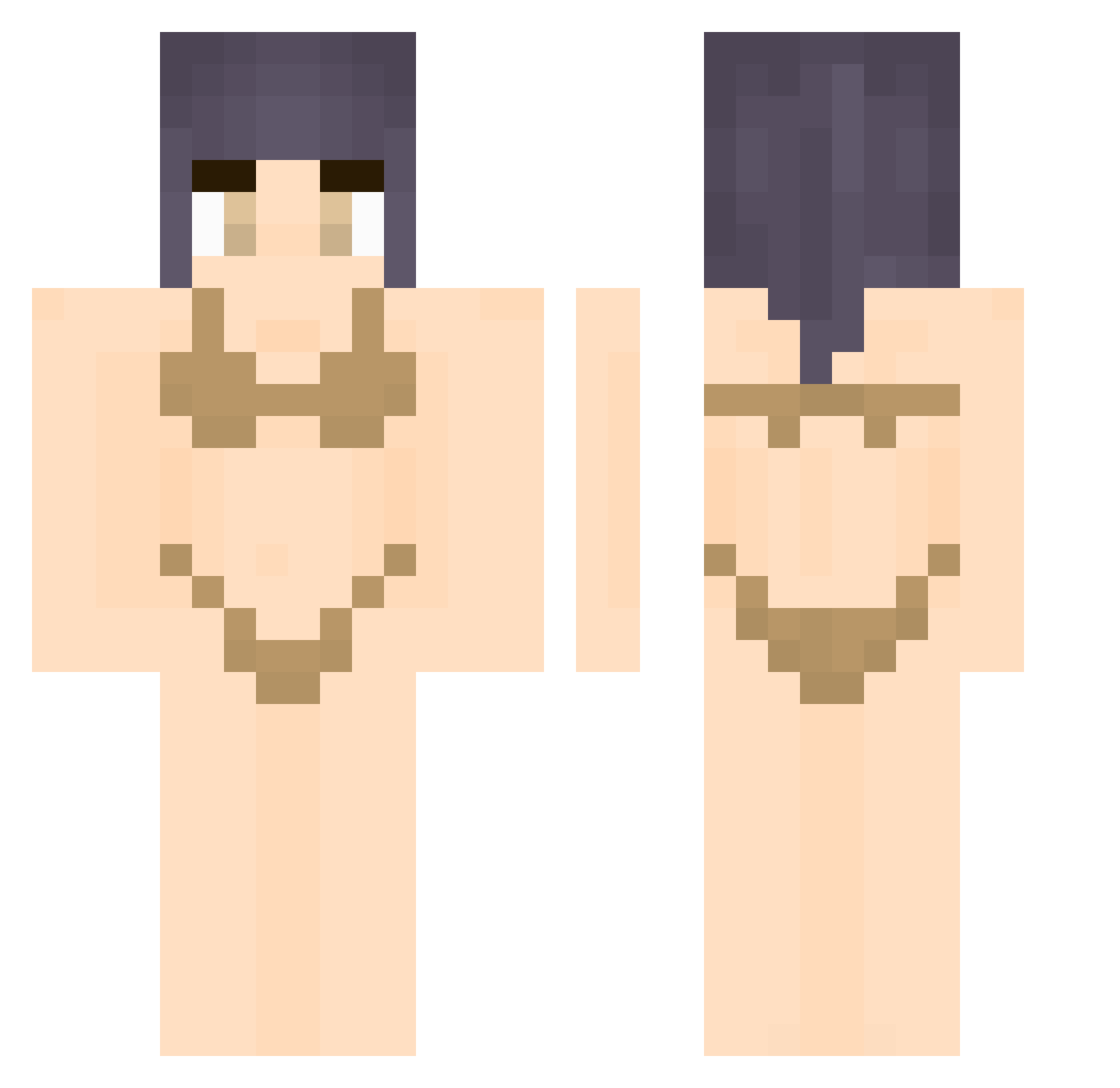 RubyChipmunkSar Minecraft skin, front and back view
