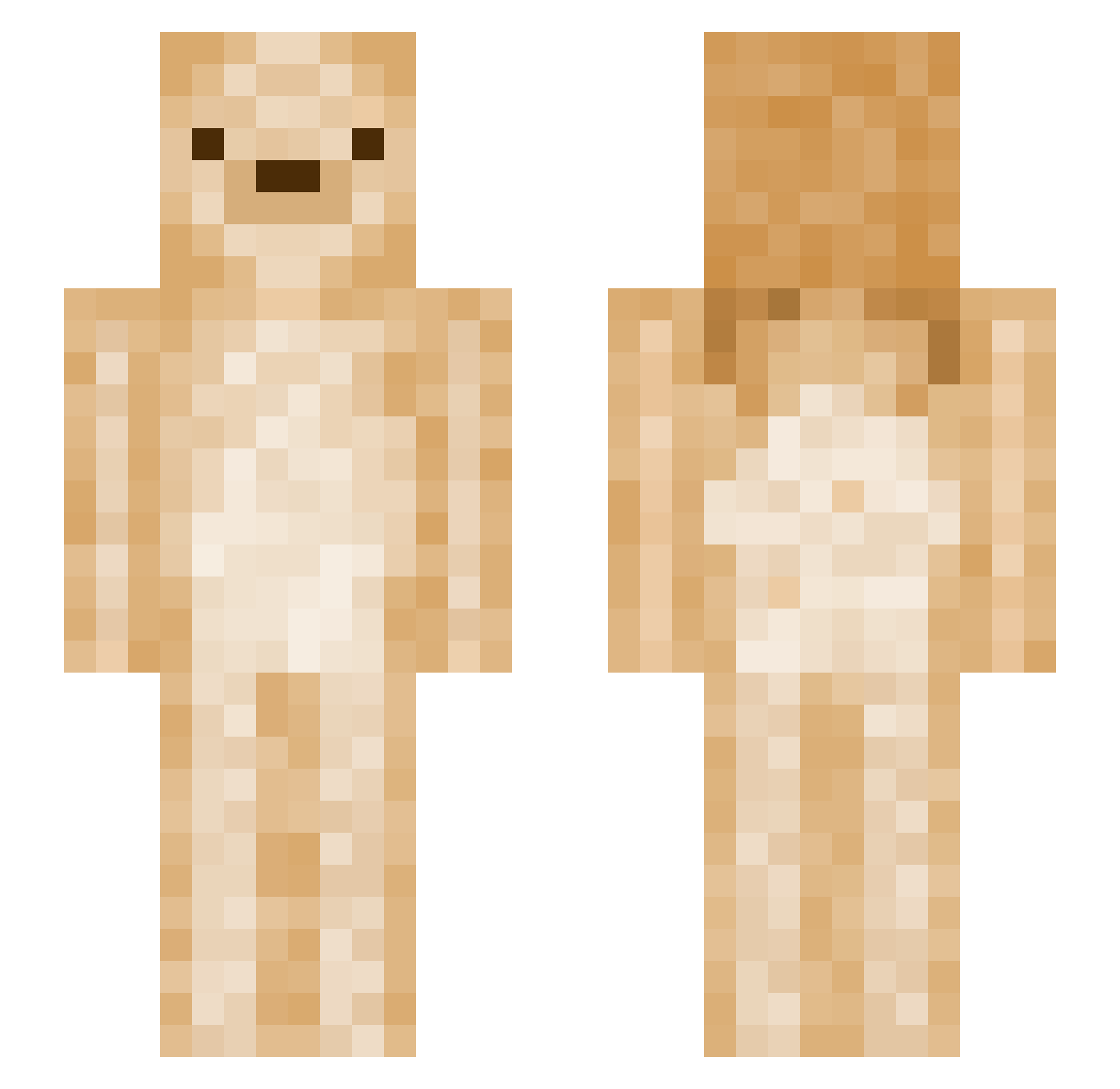 little_cuke Minecraft skin, front and back view