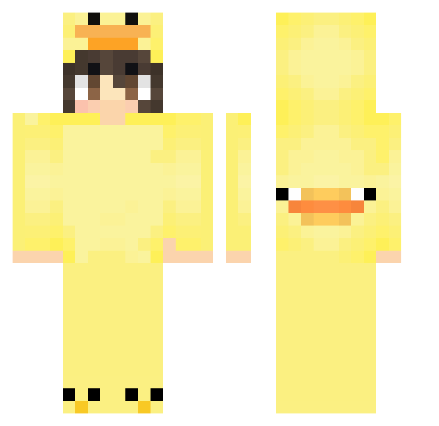 Annmaria Minecraft skin, front and back view