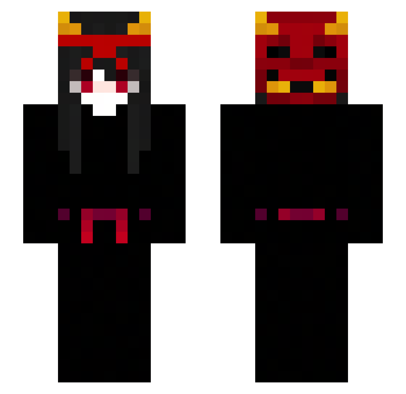 GermanTryhard Minecraft skin, front and back view