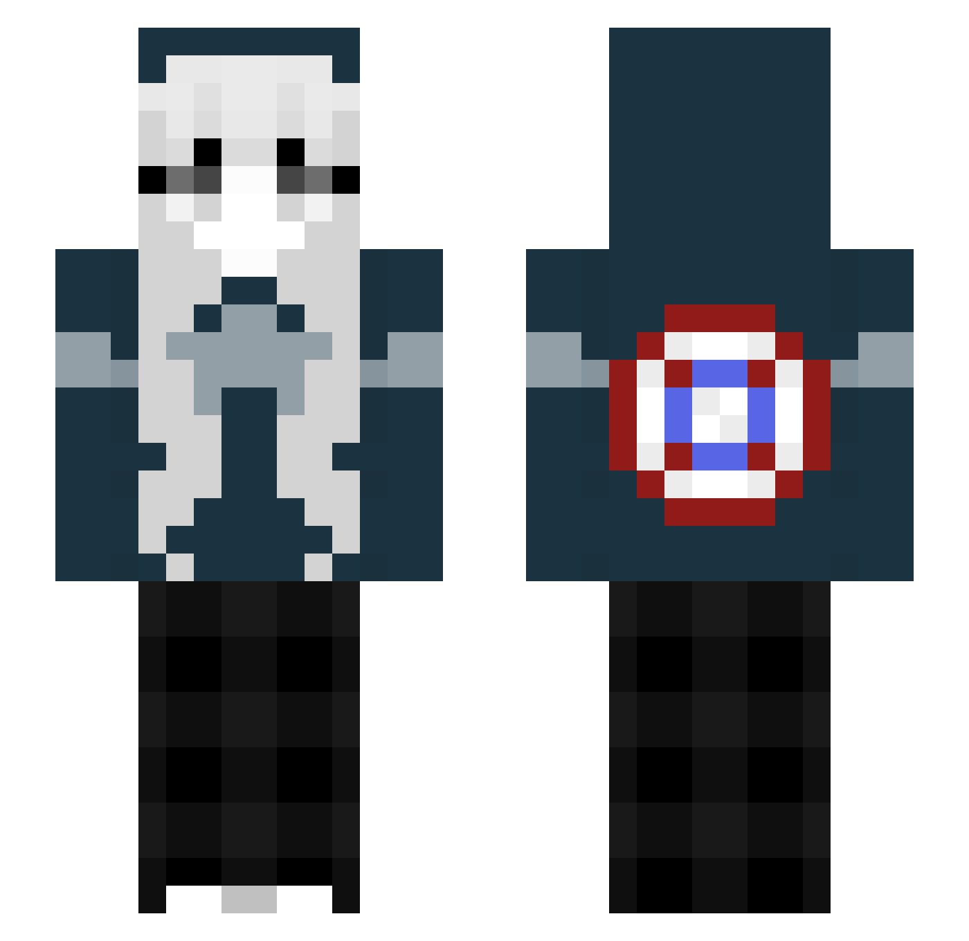 risingleonardo Minecraft skin, front and back view