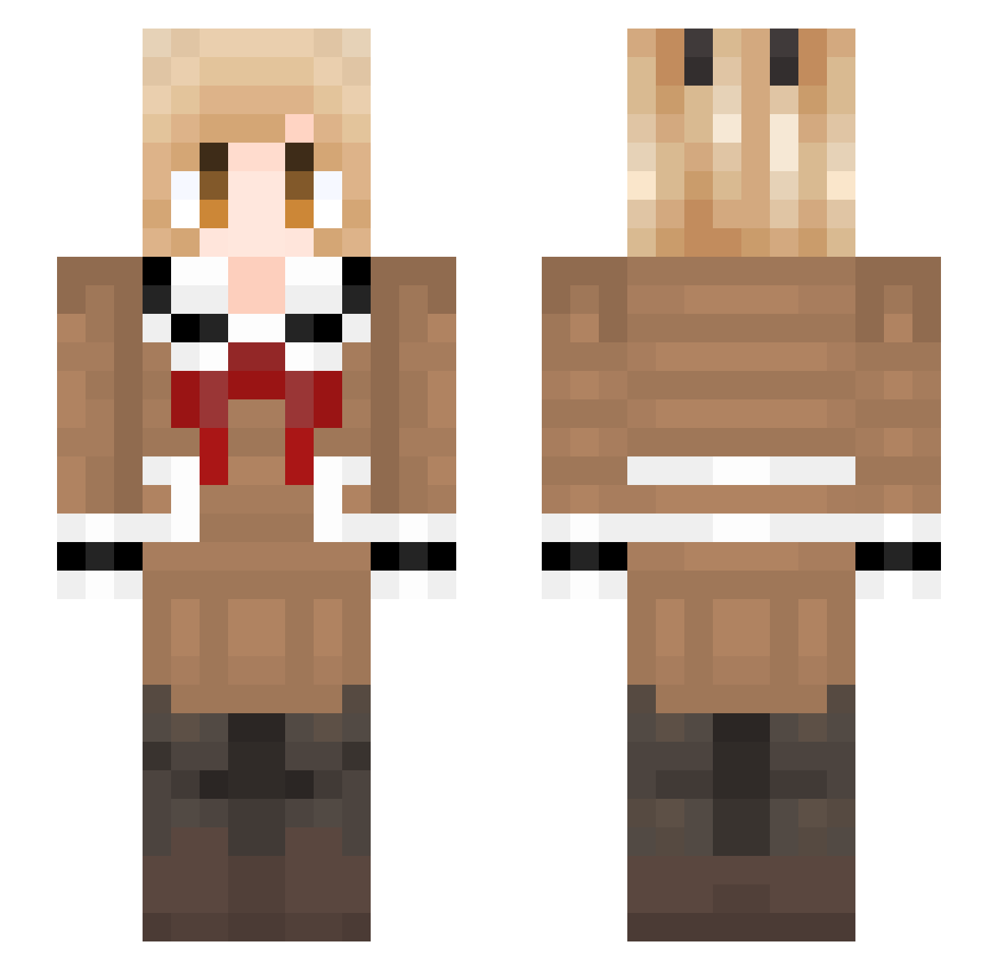 Passiflora0916 Minecraft skin, front and back view