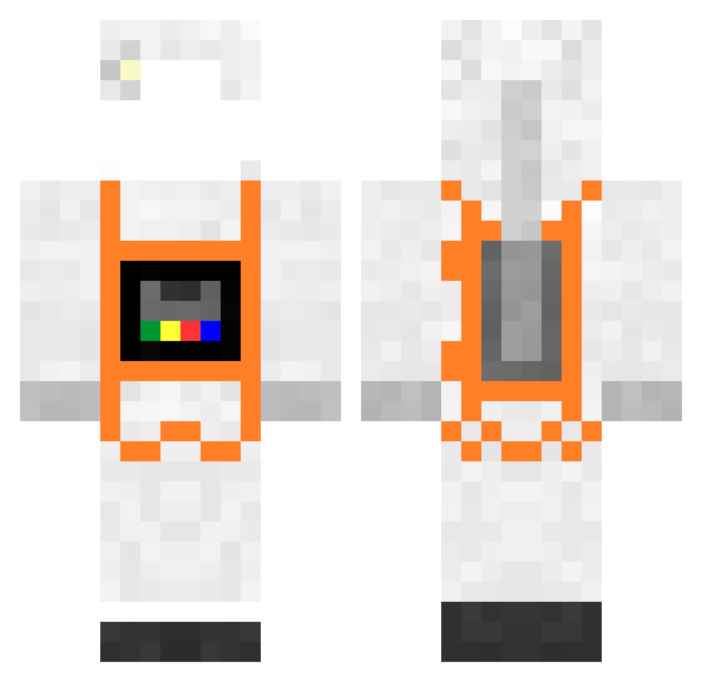 squalor Minecraft skin, front and back view