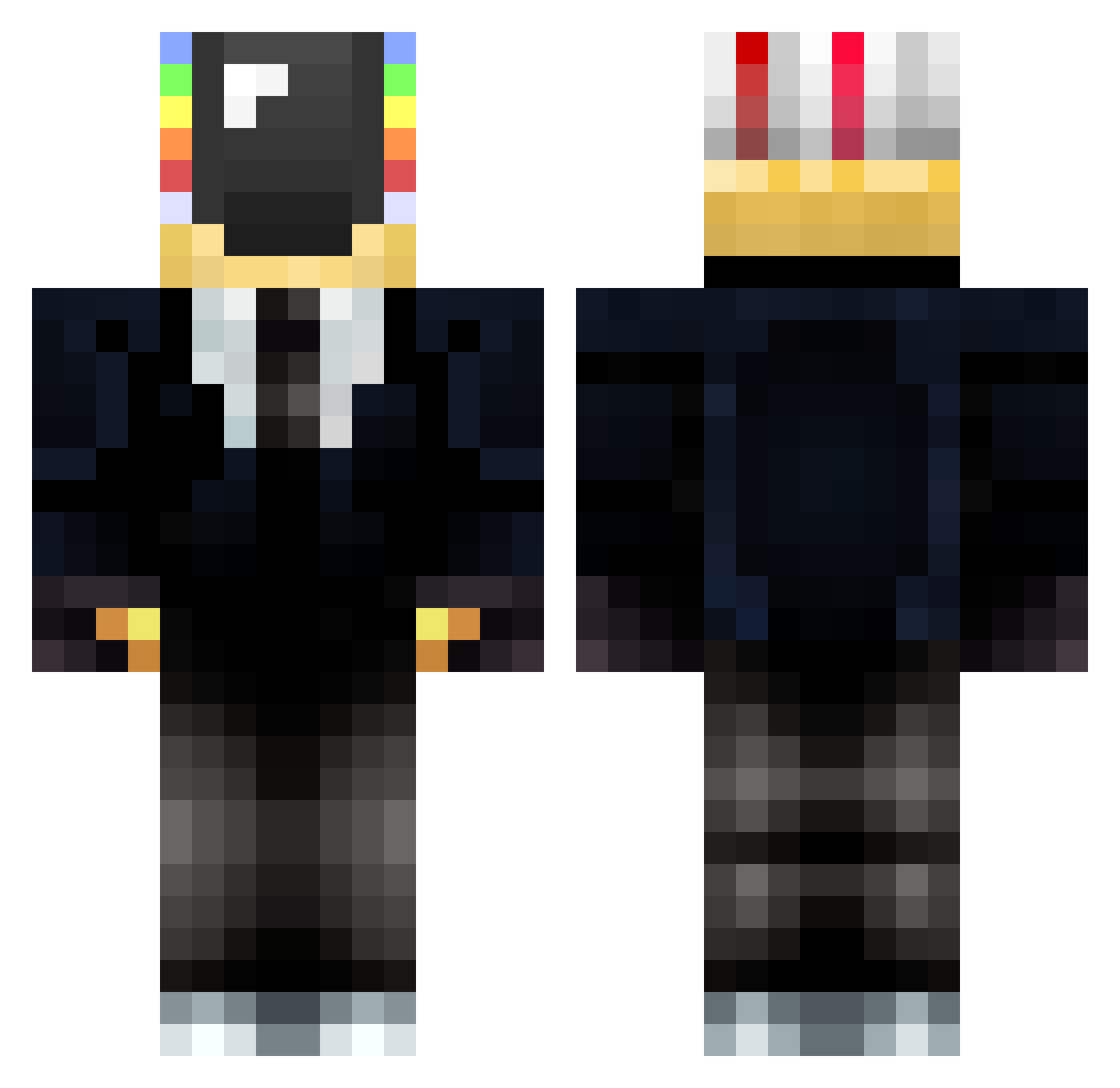 SrMena96 Minecraft skin, front and back view