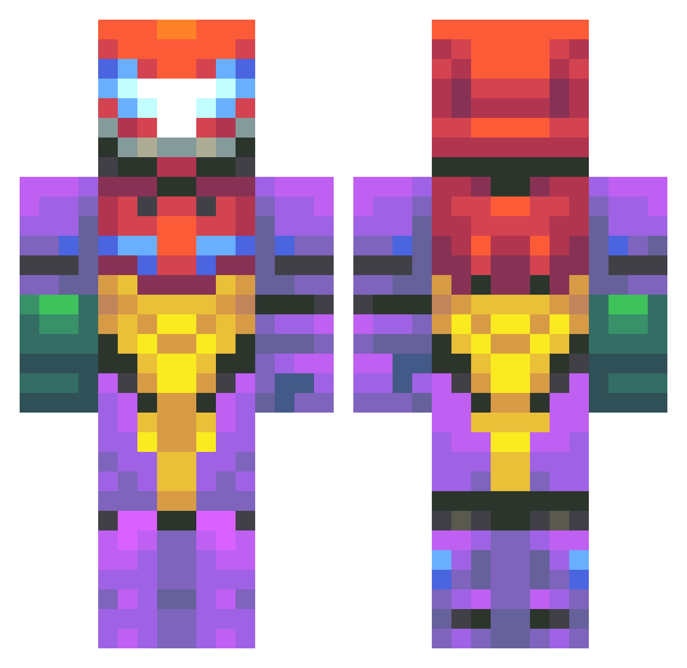 angel_foodcake Minecraft skin, front and back view