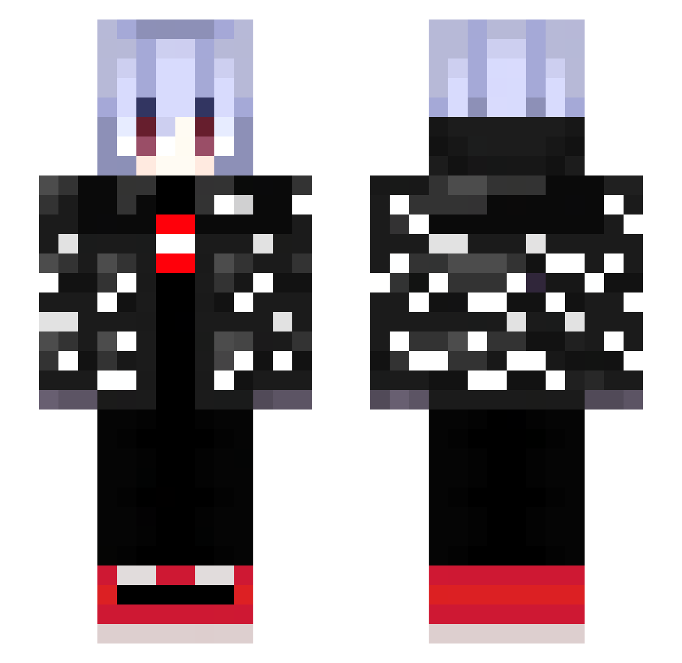 Little_Nail_bomb Minecraft skin, front and back view