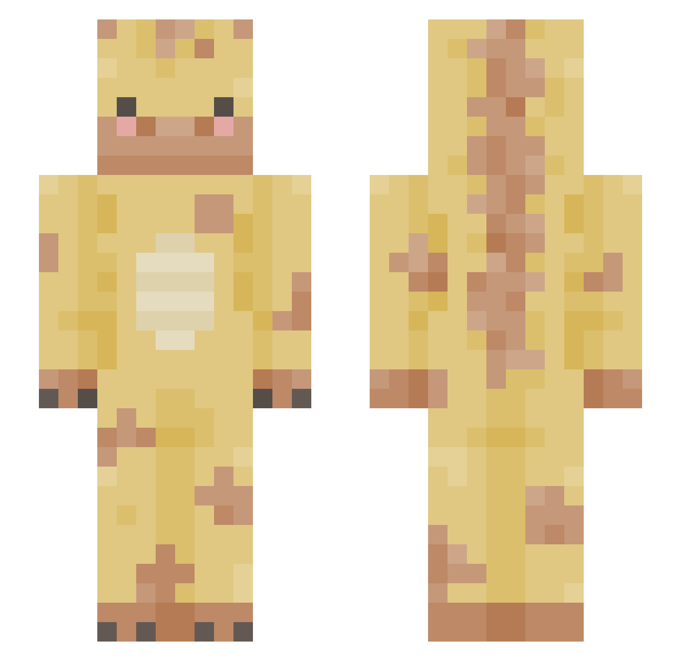 Luna_25 Minecraft skin, front and back view