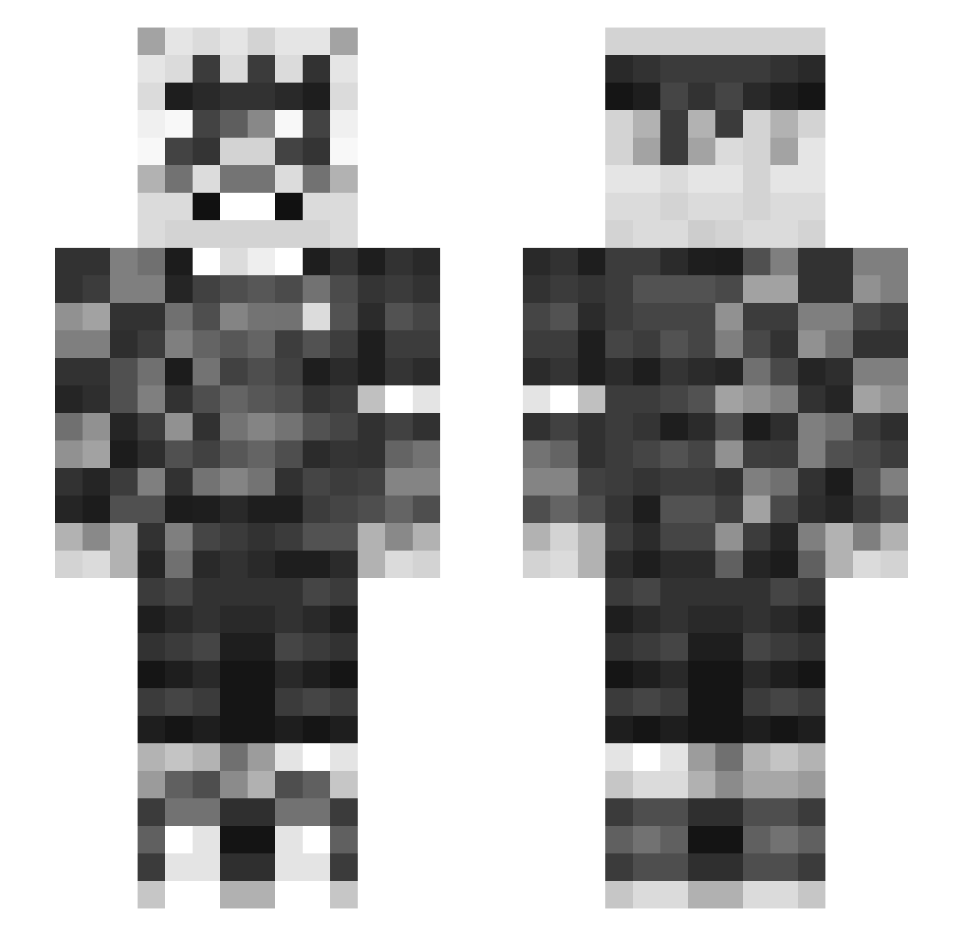 ferretaje Minecraft skin, front and back view