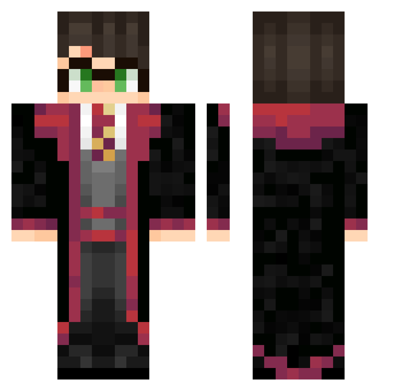 baaaaaaaaaaaaaa Minecraft skin, front and back view