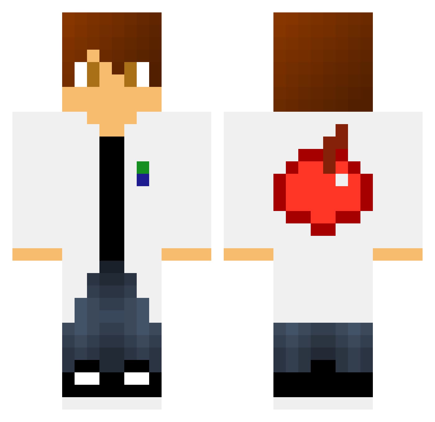 GuiSalmazo Minecraft skin, front and back view
